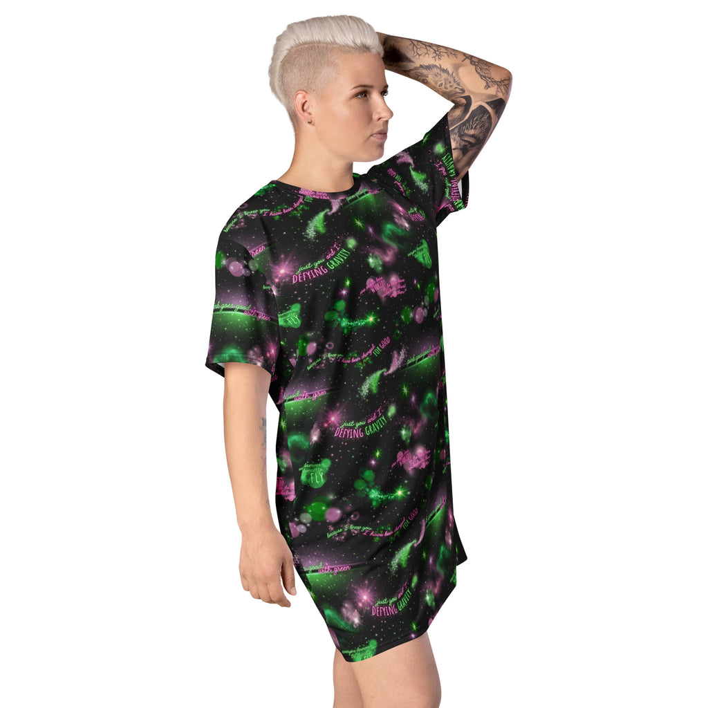 Unisex Multi-wear Tee Dress - 'Defy Gravity'