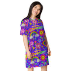 Unisex Multi-wear Tee Dress - 'Glitter Stickers'