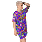 Unisex Multi-wear Tee Dress - 'Glitter Stickers'