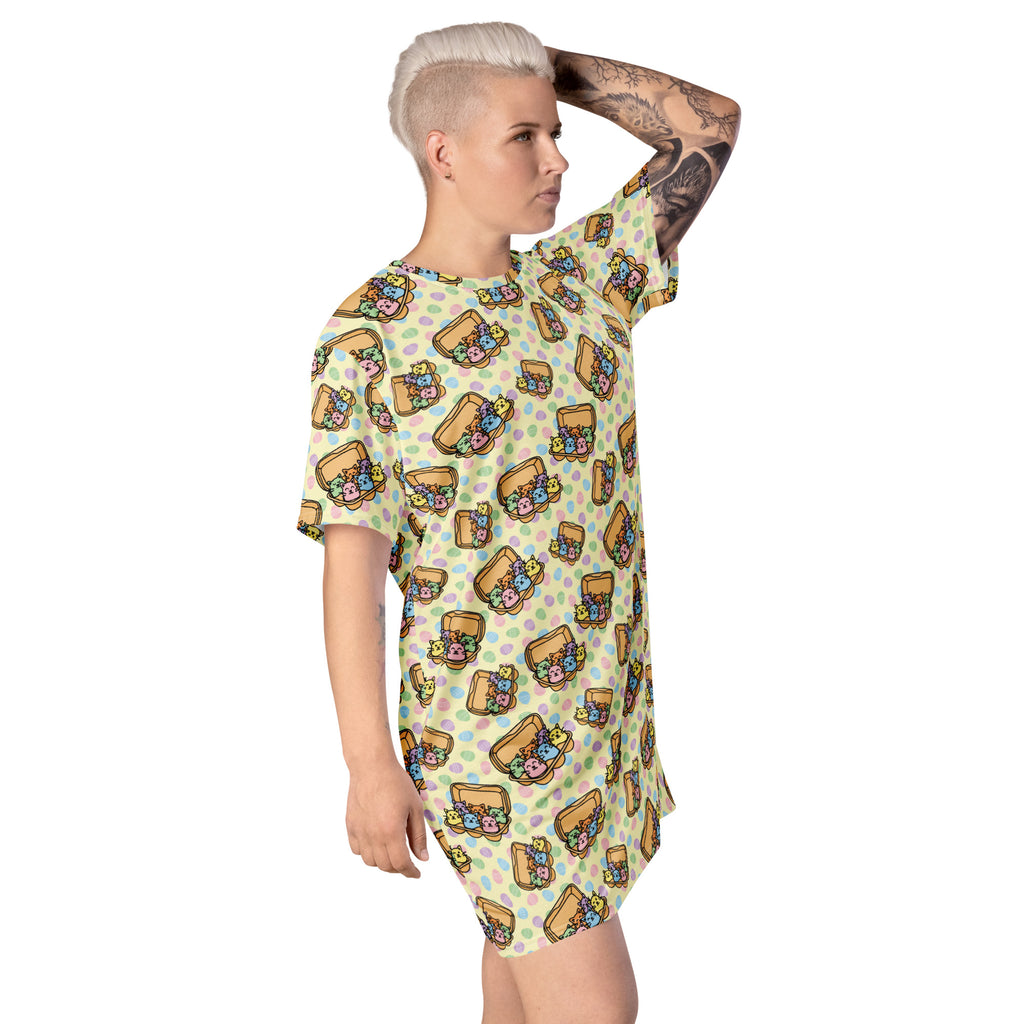 Unisex Multi-wear Tee Dress - 'Easter Kittens'