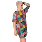 Unisex Multi-wear Tee Dress - 'Perfect Patchwork'