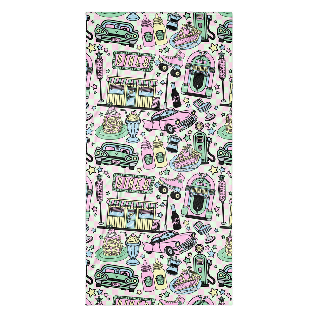XL Beach Towel - 'Bubblegum Diner' Default Title