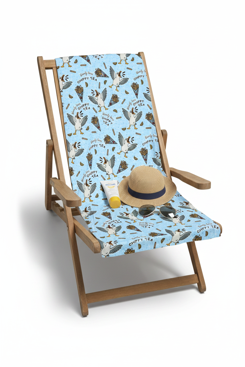 XL Beach Towel - 'Chippy Tea' Towel