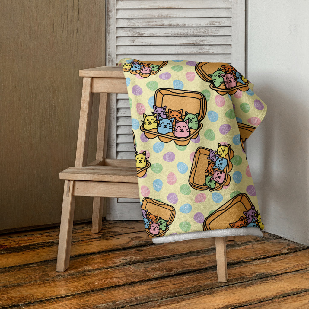 XL Beach Towel - 'Easter Kittens'