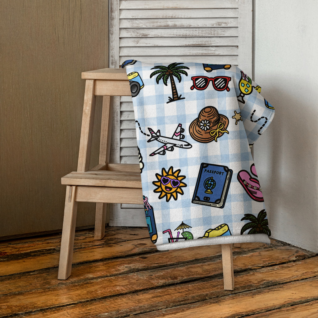 XL Beach Towel - 'Gingham Getaway'