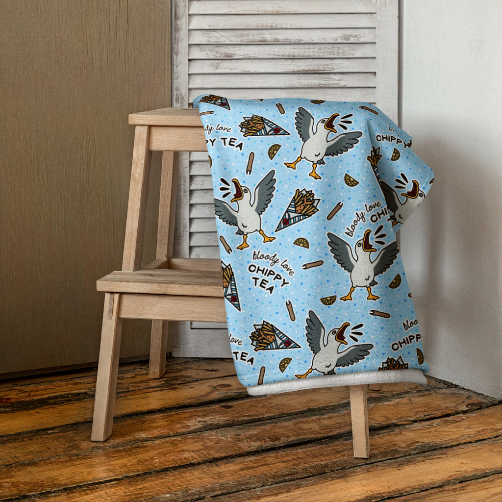 XL Beach Towel - 'Chippy Tea' Towel