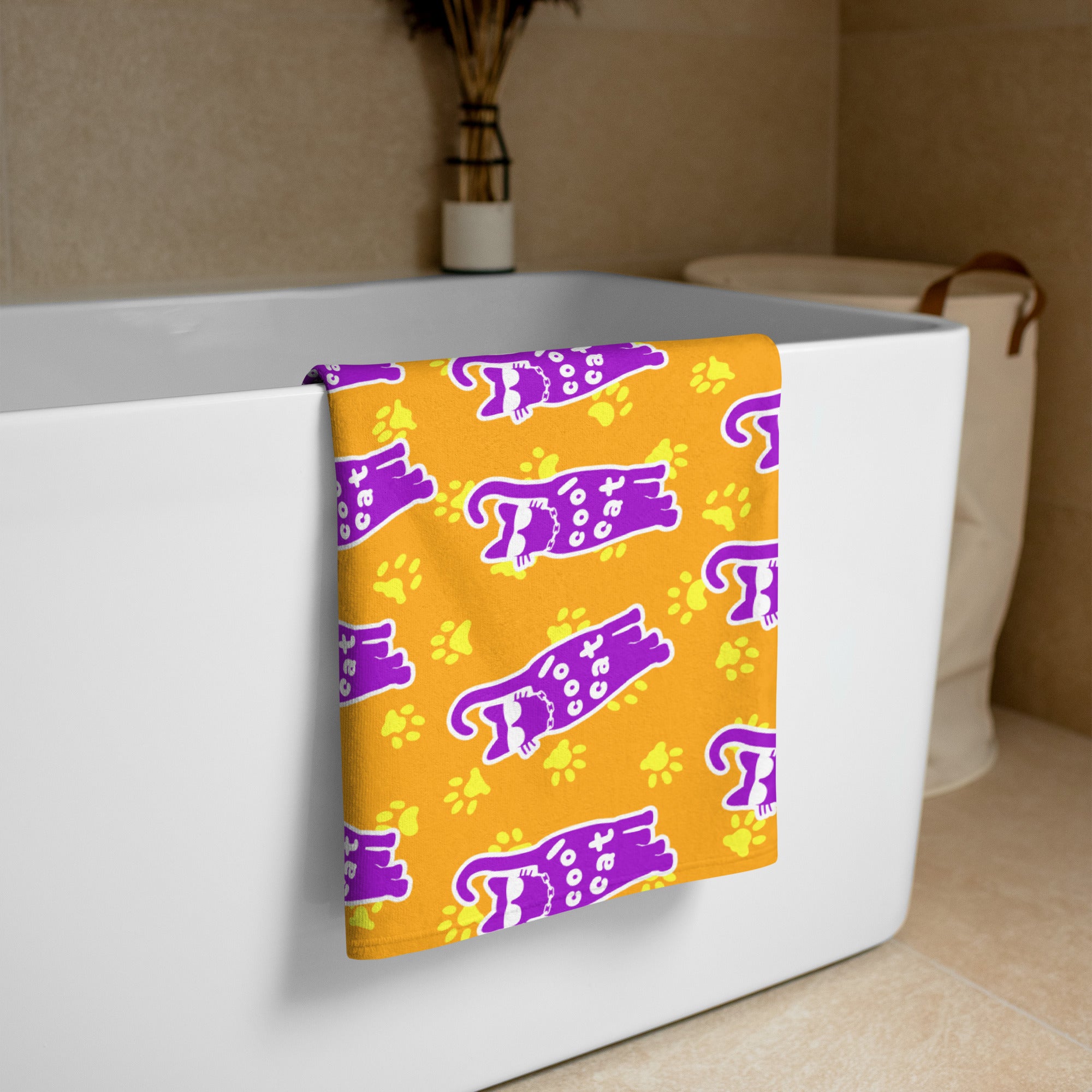 XL Beach Towel - 'Cool Cat'