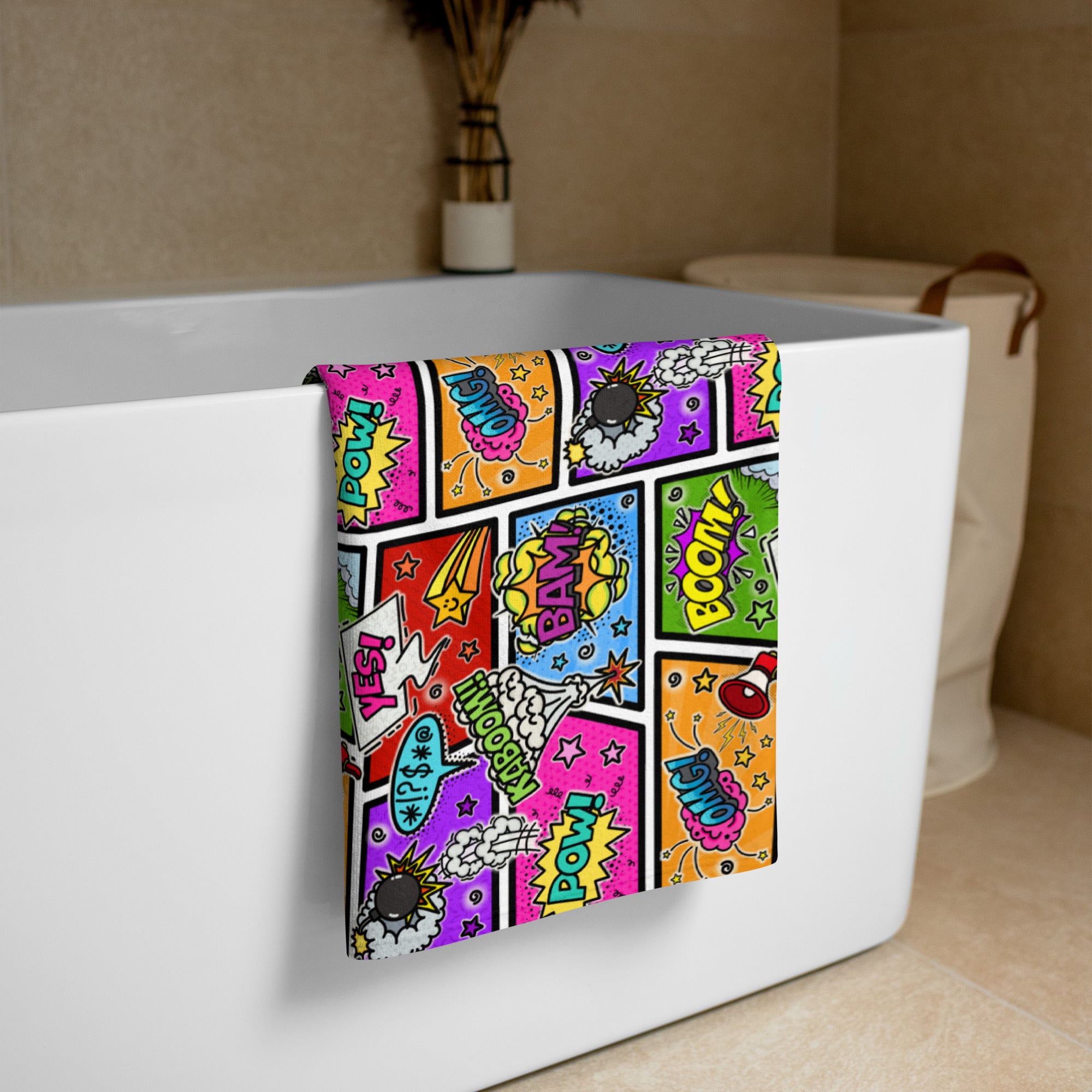 XL Beach Towel - 'Comic Chaos'