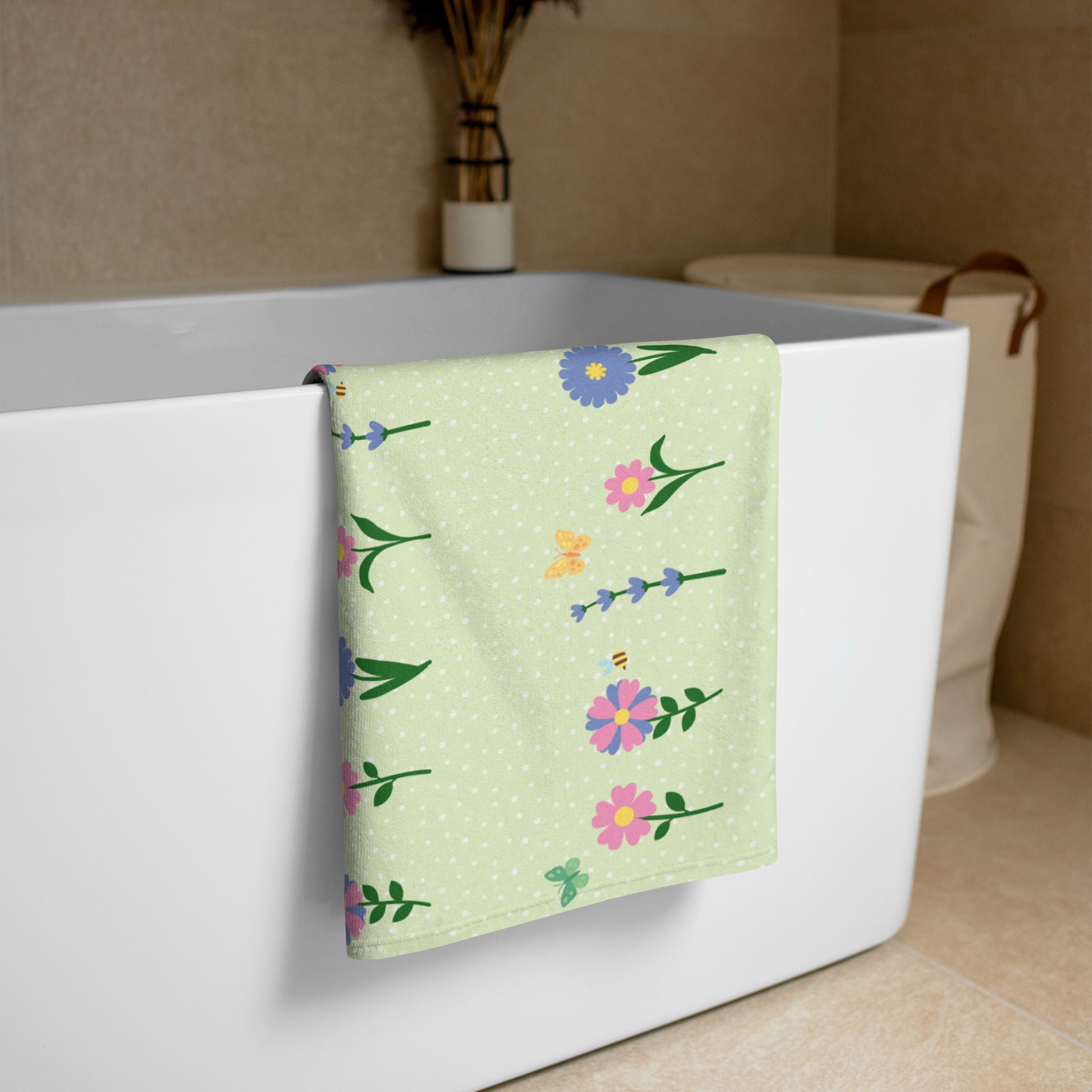 XL Beach Towel - 'Spring Stems'