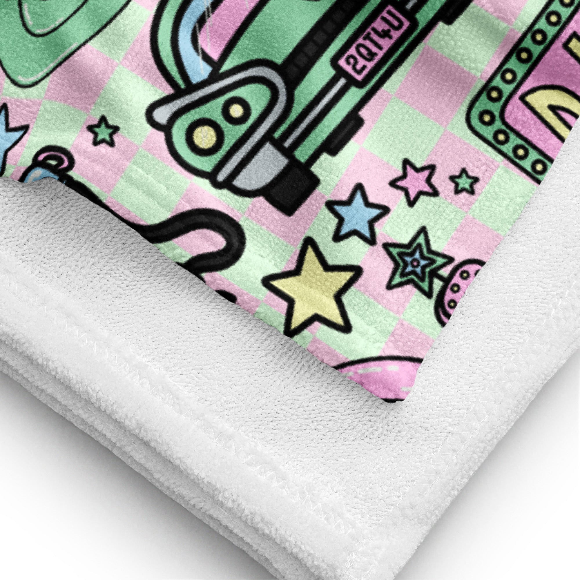 XL Beach Towel - 'Bubblegum Diner'