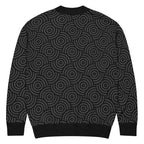 Unisex Relaxed Fit Knitted Cardigan - 'Liquorice Swirl' Cardigan