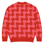 Unisex Relaxed Fit Knitted Cardigan - 'Strawberry Salsa' Cardigan