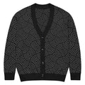 Unisex Relaxed Fit Knitted Cardigan - 'Liquorice Swirl' 2XS Cardigan
