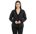 Unisex Relaxed Fit Knitted Cardigan - 'Liquorice Swirl' Cardigan