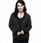 Unisex Relaxed Fit Knitted Cardigan - 'Liquorice Swirl' Cardigan