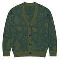 Unisex Relaxed Fit Knitted Cardigan - 'Dark Forest' 2XS