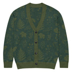 Unisex Relaxed Fit Knitted Cardigan - 'Dark Forest' 2XS