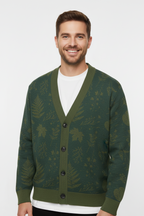 Unisex Relaxed Fit Knitted Cardigan - 'Dark Forest'
