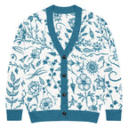 Unisex Relaxed Fit Knitted Cardigan - 'Bone China' 2XS Cardigan