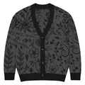 Unisex Relaxed Fit Knitted Cardigan - 'Gothic Garden' 2XS