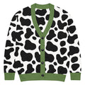 Unisex Relaxed Fit Knitted Cardigan - 'Silly Moo' 2XS Cardigan