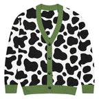Unisex Relaxed Fit Knitted Cardigan - 'Silly Moo' 2XS Cardigan
