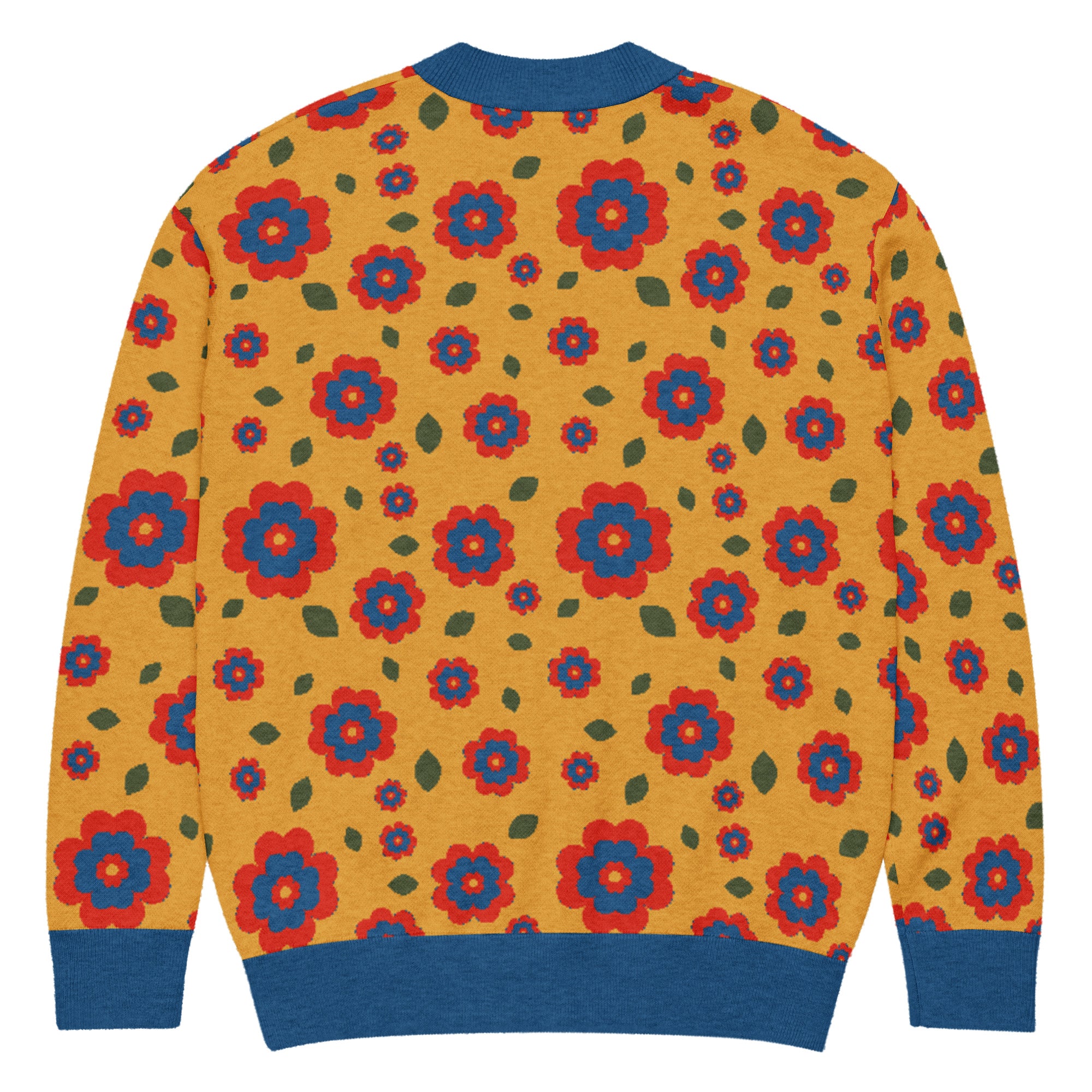 Unisex Relaxed Fit Knitted Cardigan - 'Petal Pop' Cardigan
