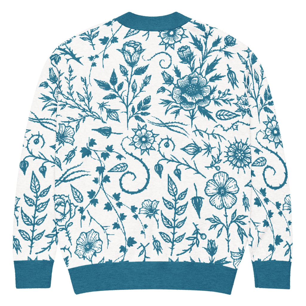 Unisex Relaxed Fit Knitted Cardigan - 'Bone China' Cardigan