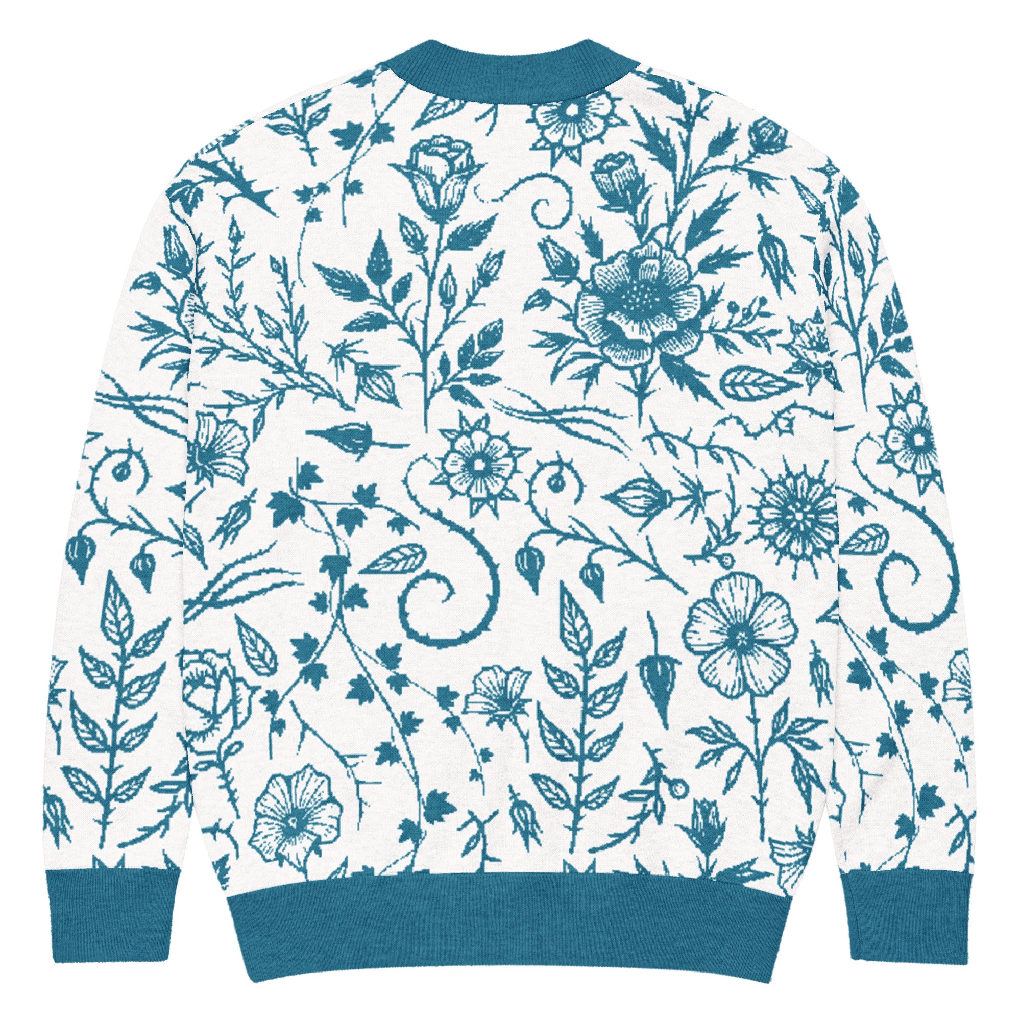 Unisex Relaxed Fit Knitted Cardigan - 'Bone China' Cardigan