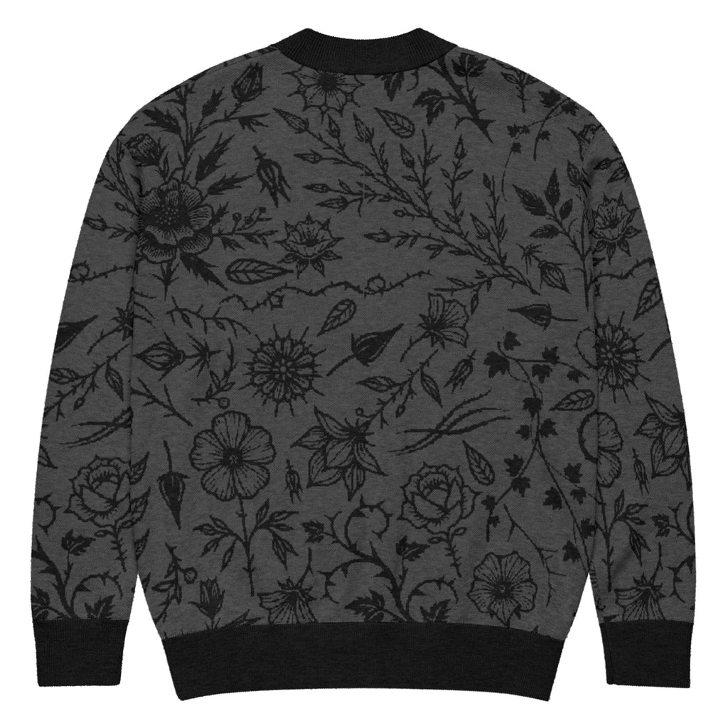 Unisex Relaxed Fit Knitted Cardigan - 'Gothic Garden'