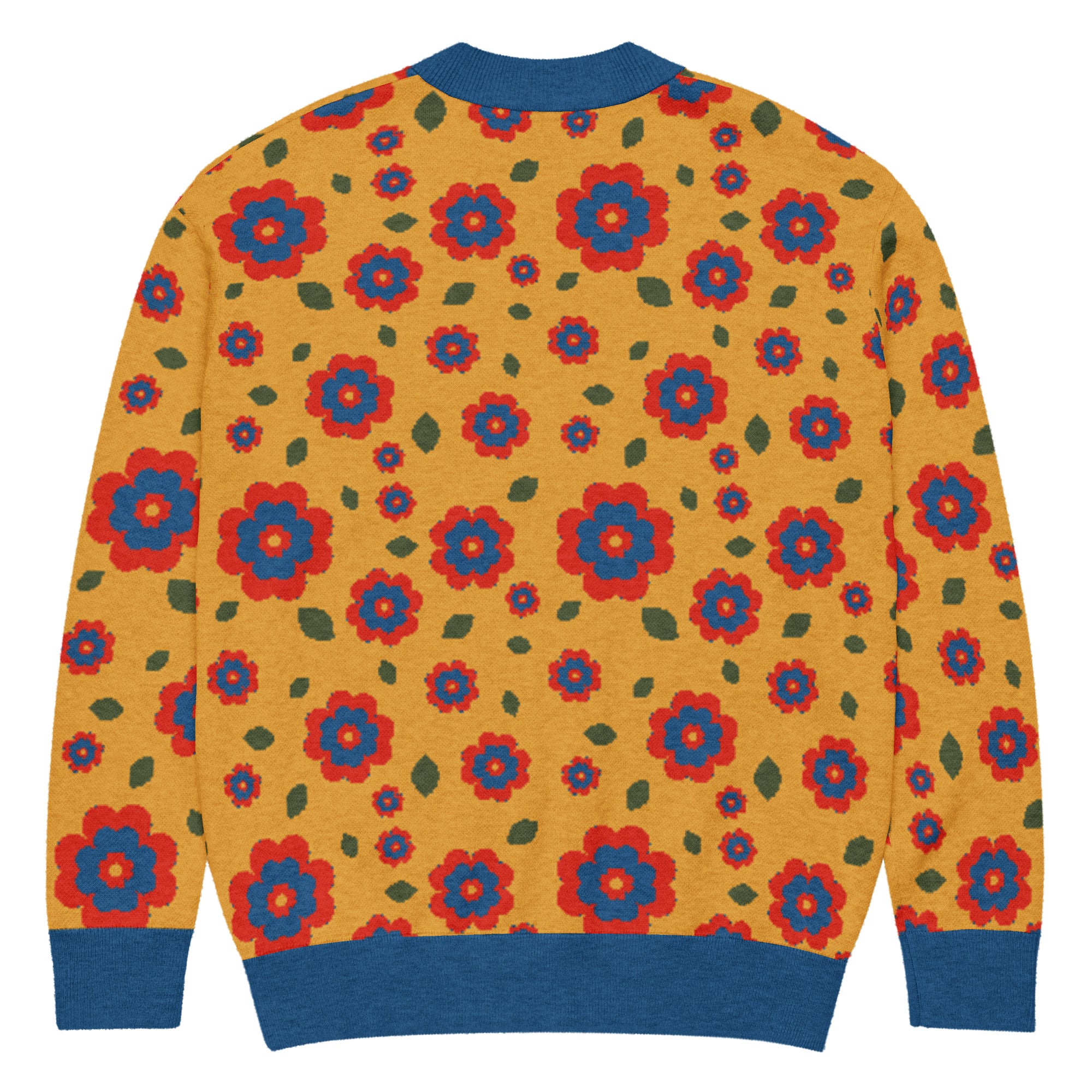 Unisex Relaxed Fit Knitted Cardigan - 'Petal Pop' Cardigan