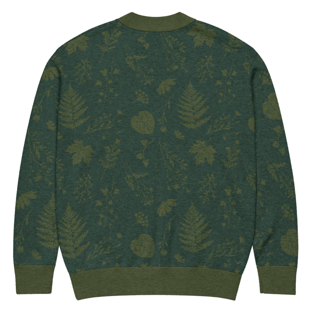 Unisex Relaxed Fit Knitted Cardigan - 'Dark Forest'