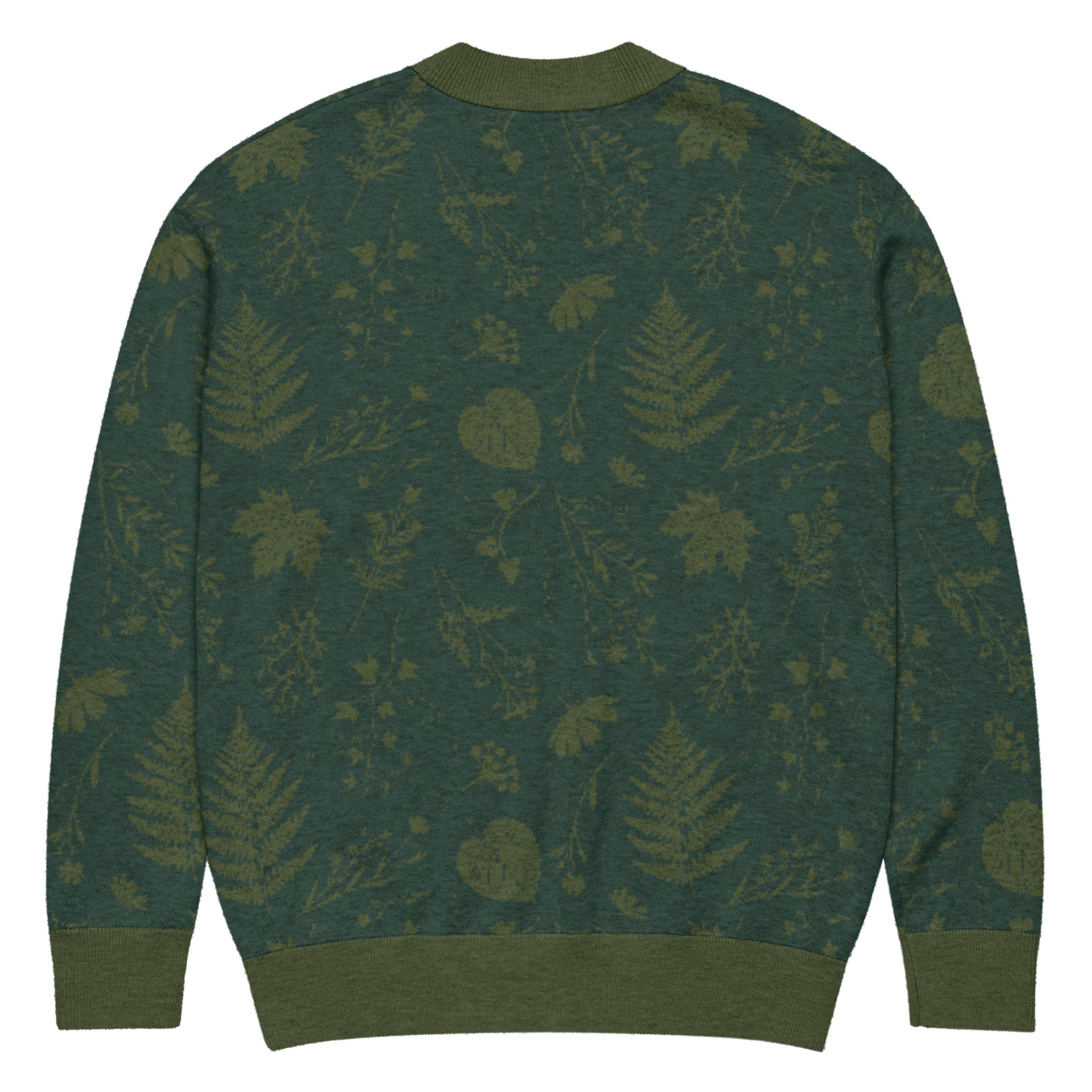 Unisex Relaxed Fit Knitted Cardigan - 'Dark Forest'
