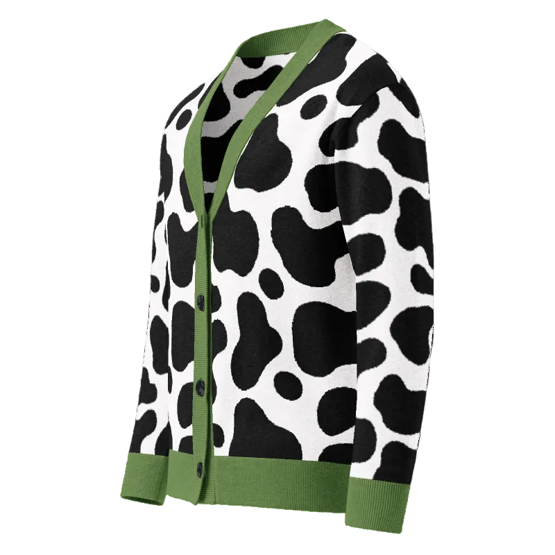 Unisex Relaxed Fit Knitted Cardigan - 'Silly Moo' Cardigan