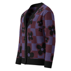 Unisex Relaxed Fit Knitted Cardigan - 'Night Violets'