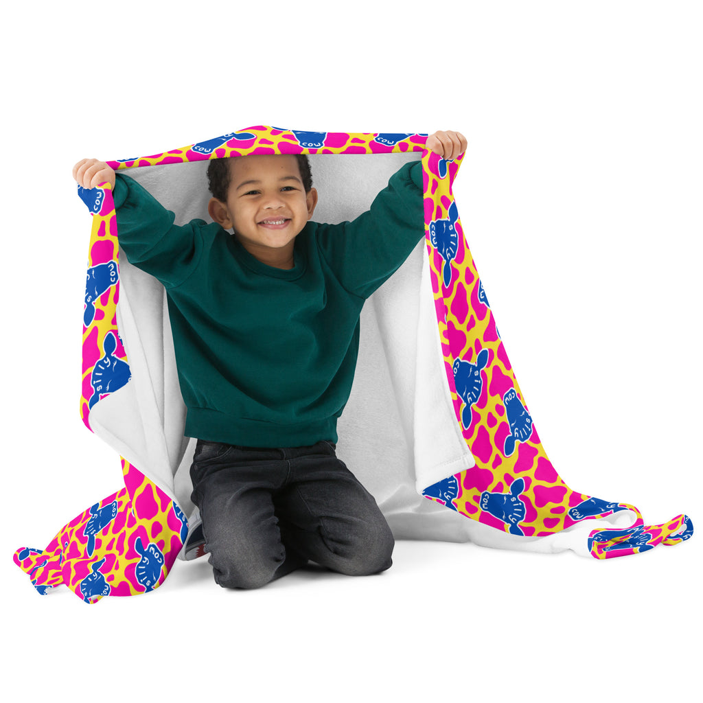 Silky Soft Snuggle Blanket - 'Silly Cow'