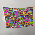 Silky Soft Snuggle Blanket - 'Comic Chaos'