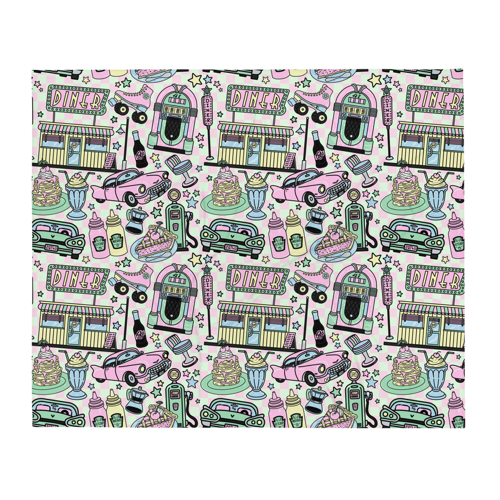 Silky Soft Snuggle Blanket - 'Bubblegum Diner'