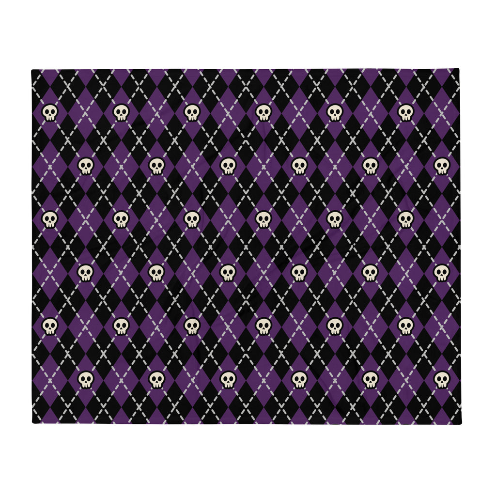 Silky Soft Snuggle Blanket - 'Diamond Skulls'