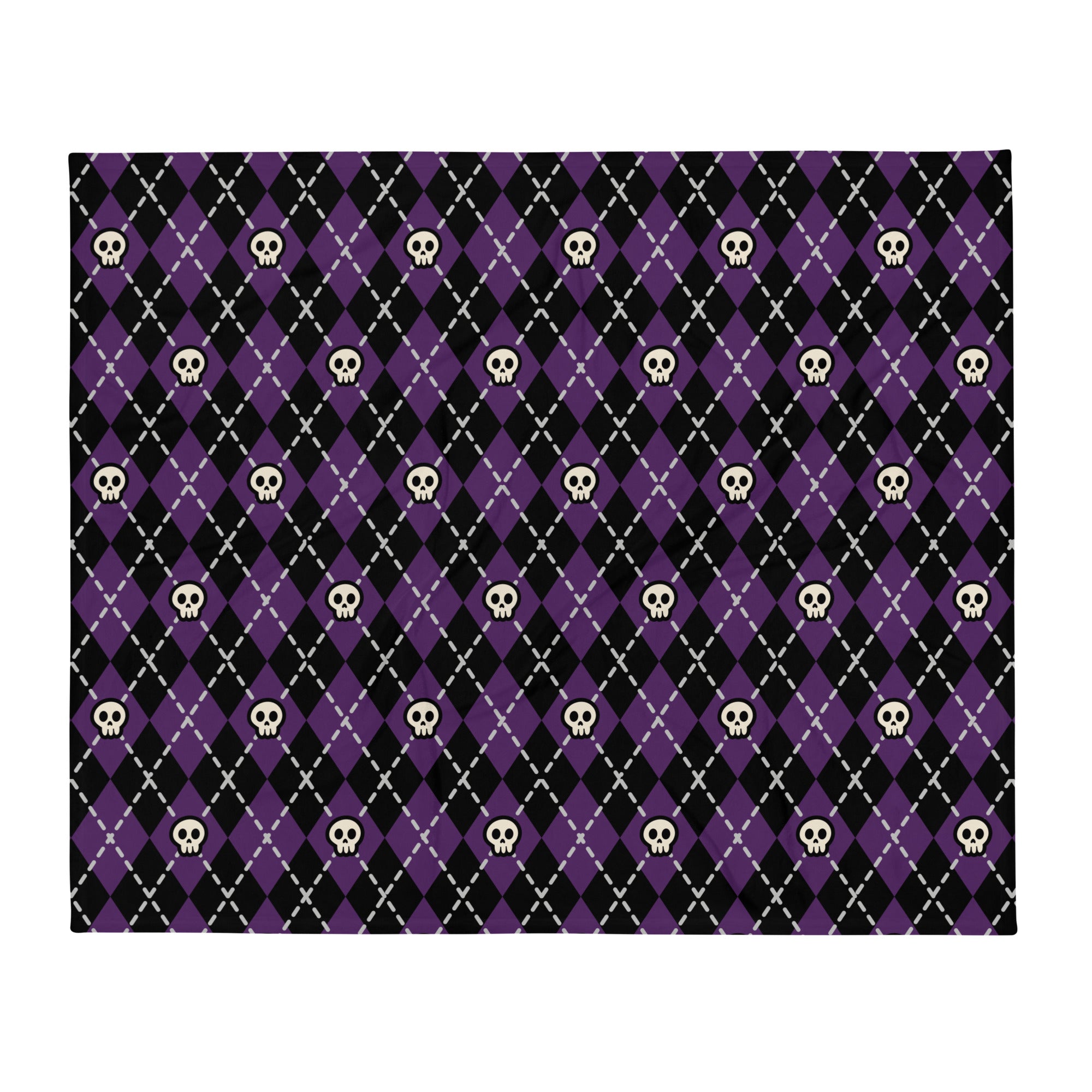 Silky Soft Snuggle Blanket - 'Diamond Skulls'