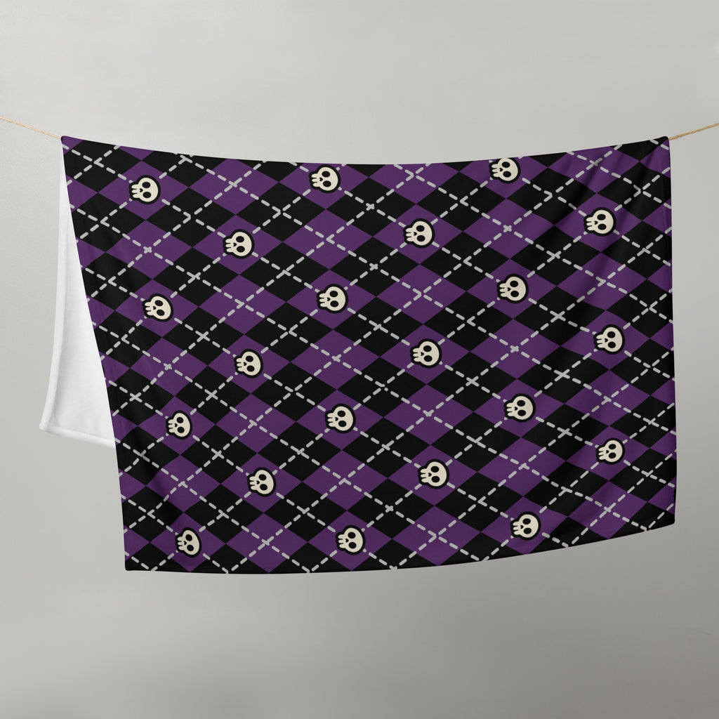 Silky Soft Snuggle Blanket - 'Diamond Skulls'