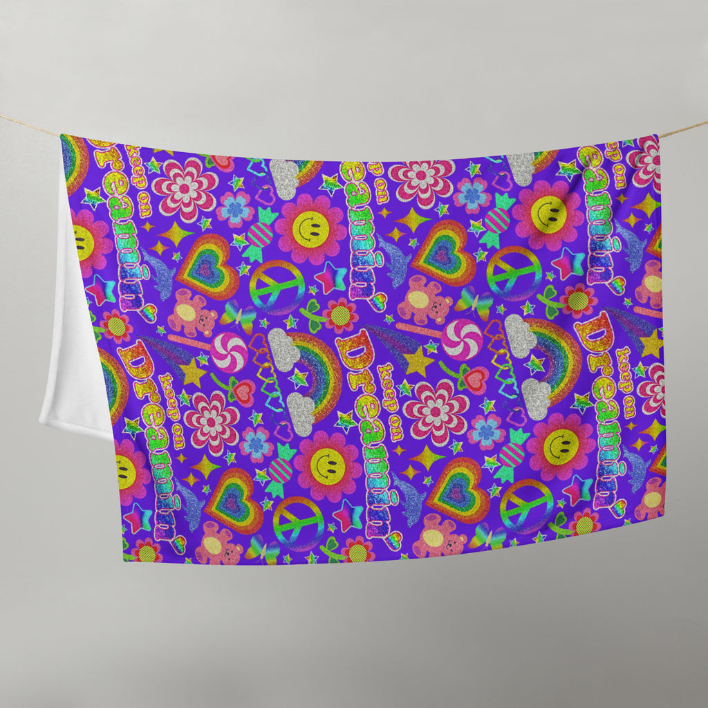 Silky Soft Snuggle Blanket - 'Glitter Stickers'