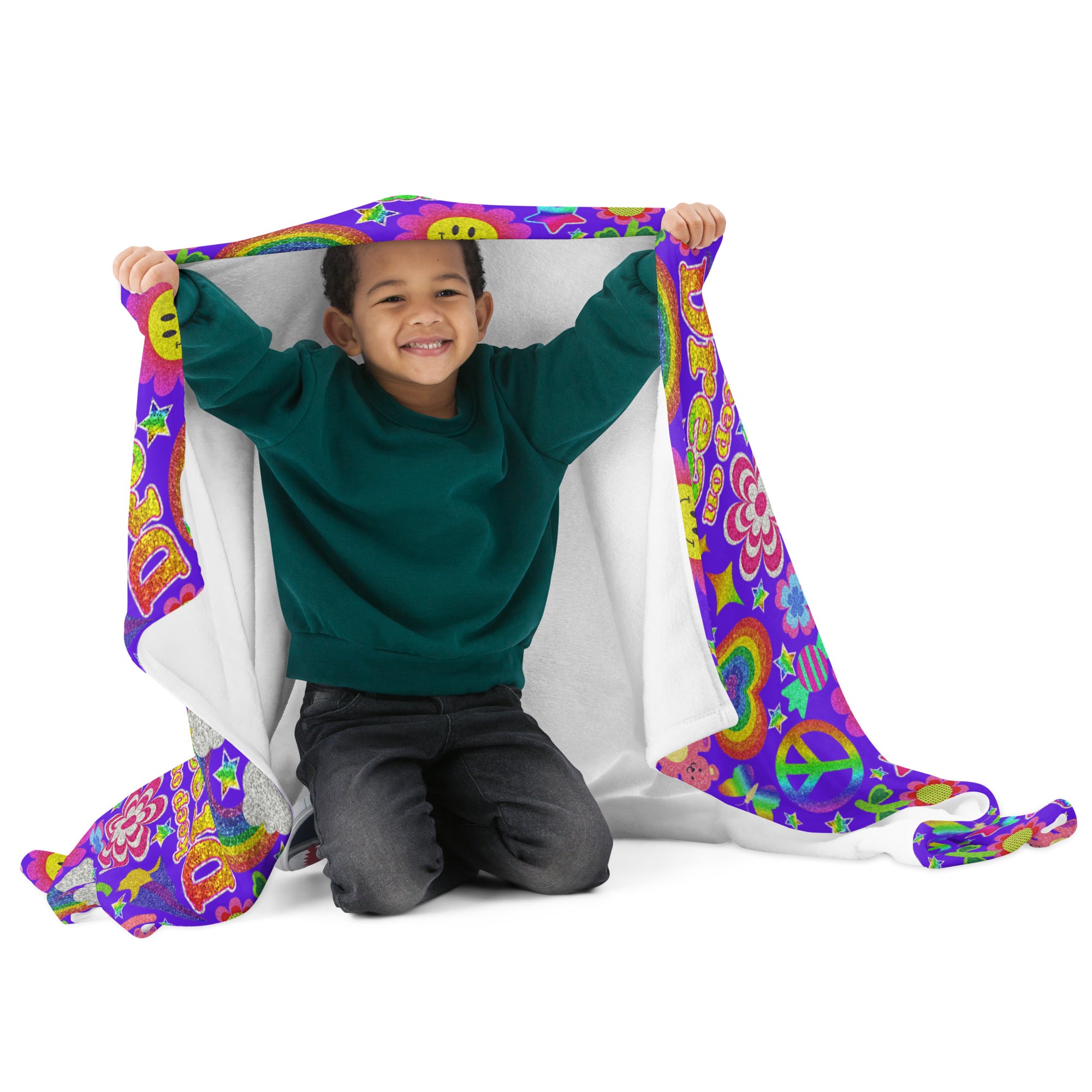 Silky Soft Snuggle Blanket - 'Glitter Stickers'