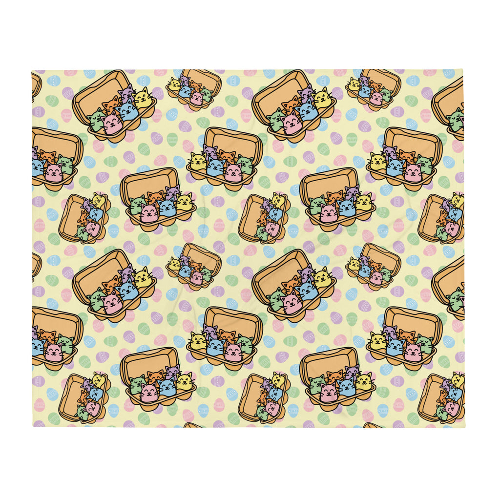Silky Soft Snuggle Blanket - 'Easter Kittens'
