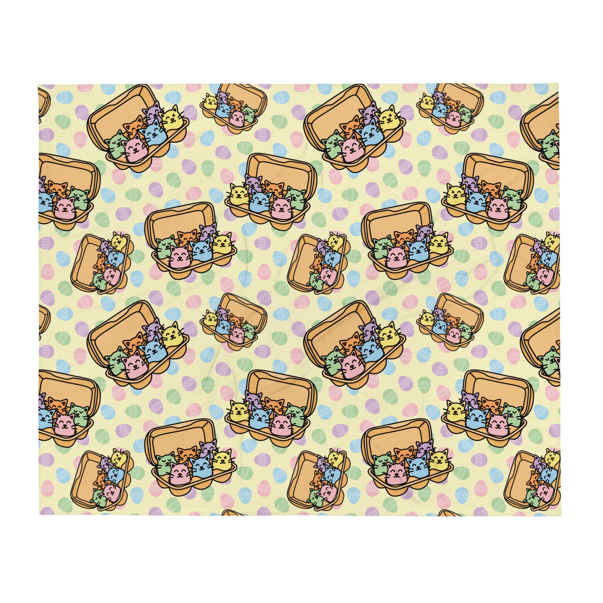 Silky Soft Snuggle Blanket - 'Easter Kittens'
