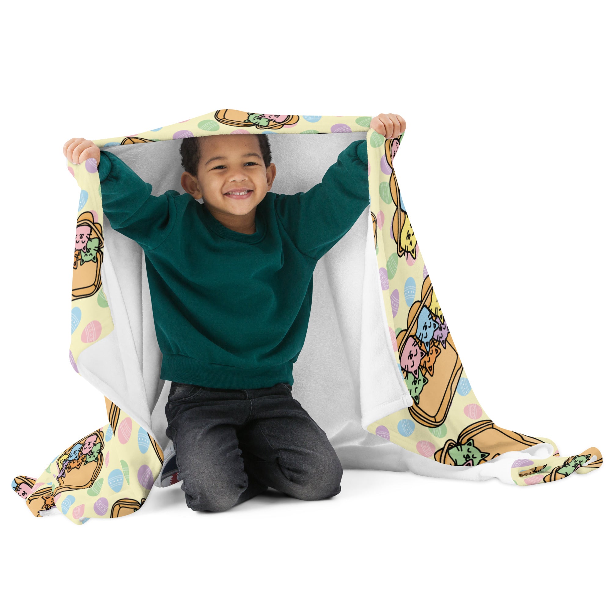 Silky Soft Snuggle Blanket - 'Easter Kittens'