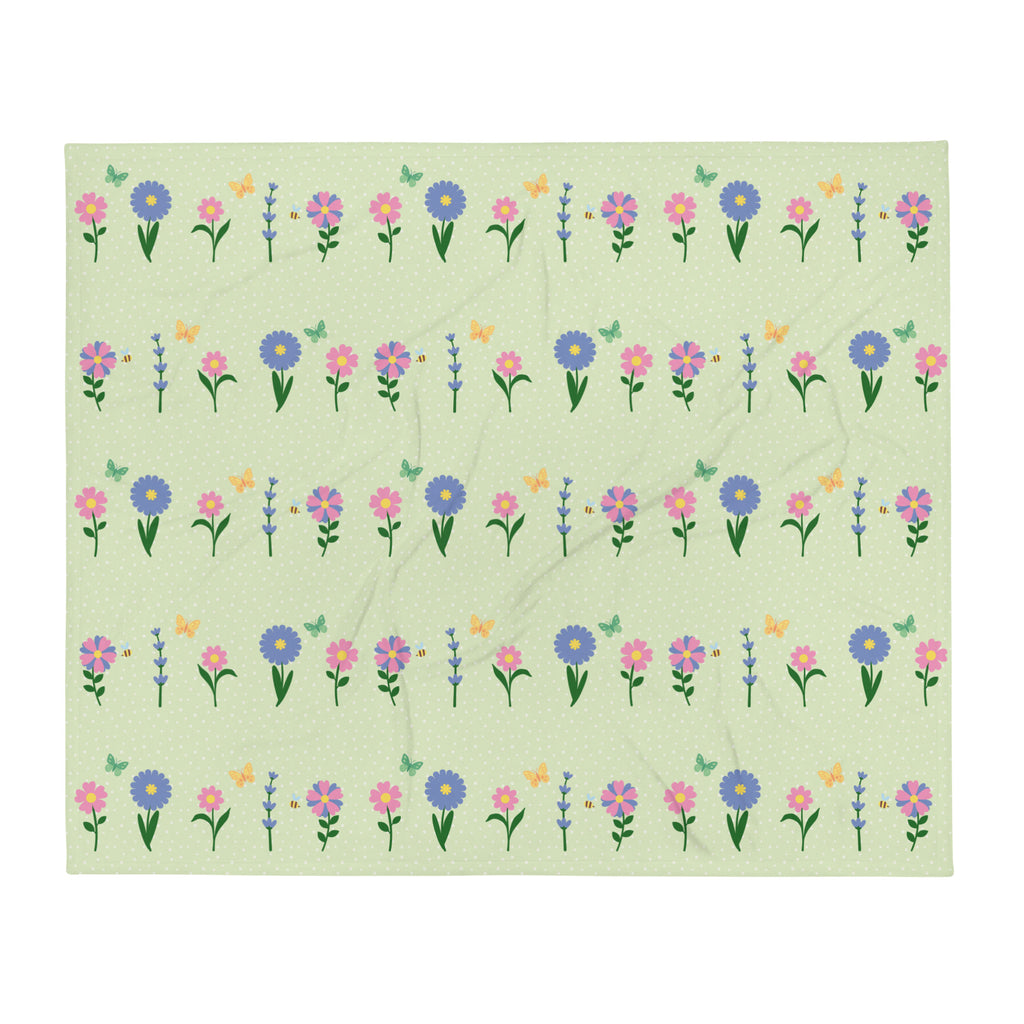 Silky Soft Snuggle Blanket - 'Spring Stems'