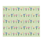 Silky Soft Snuggle Blanket - 'Spring Stems'