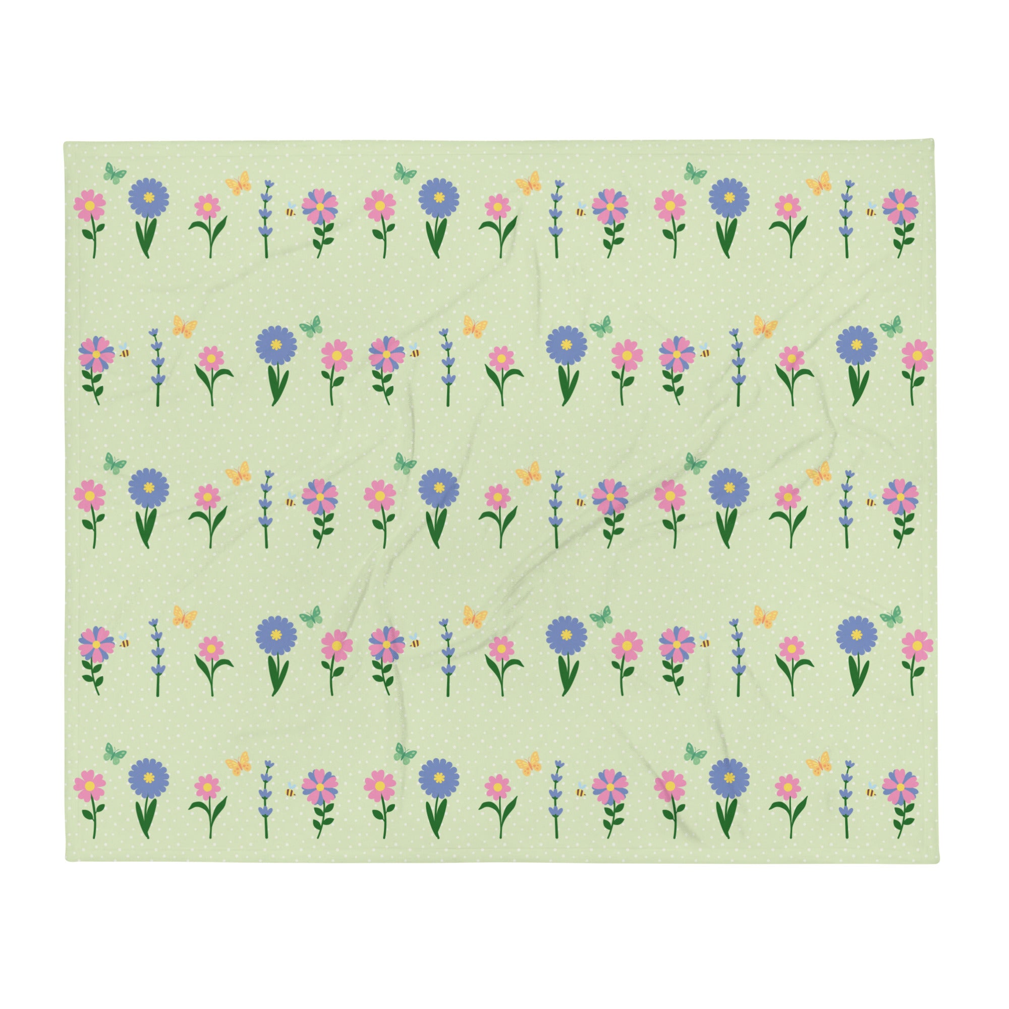 Silky Soft Snuggle Blanket - 'Spring Stems'