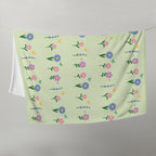 Silky Soft Snuggle Blanket - 'Spring Stems'